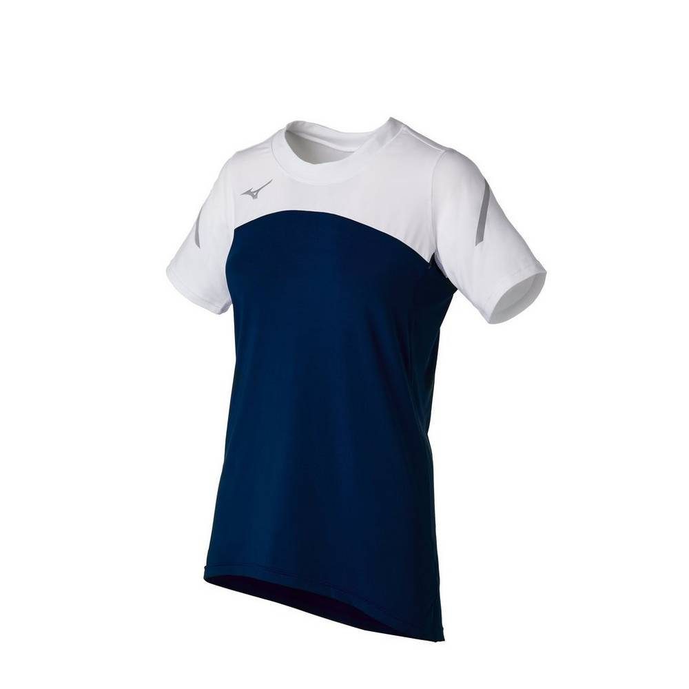 Jersey Mizuno Techno VII Short Sleeve Para Mujer Azul Marino/Blancos 5043786-YI